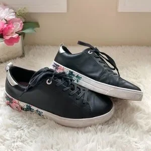 Ted Baker Shoes Ted Baker London Roully Black Floral Trainers